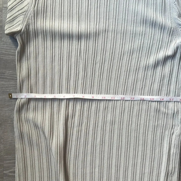 MM Lafleur M The Hayden Dress Geo Micro Knit Ribbed Cotton Dress Sea Salt - Picture 11 of 12